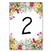 Blumengarten Blume Hochzeit Tischnummer (Rückseite)