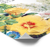 Blumengarten-Blume Hochzeitsdiagramm Poster (Ecke)