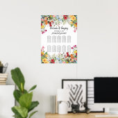 Blumengarten-Blume Hochzeitsdiagramm Poster (Heimbüro)
