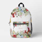 Blumengarten Blume Individuelle Name Bedruckter Rucksack (Vorderseite)