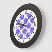 Blumengarten Blume Moderne Ziffern Große Wanduhr (Winkel)