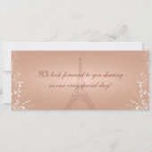 Blumengärten Boarding Hochzeit Einladung (Rückseite)