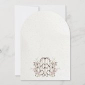Blumengarten-Bogen-Monogramm-Hochzeit Einladung (Rückseite)