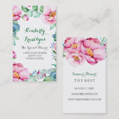 Blumengarten-botanische BlumeSucculents gemalt Visitenkarte (Vorne/Hinten)