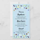 Blumengarten Botanisches Hochzeitmenü (Vorderseite)