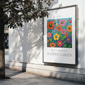 Blumengarten Botanisches Poster