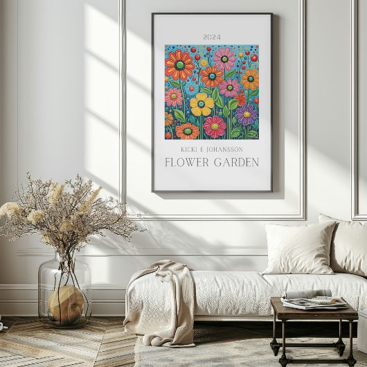 Blumengarten Botanisches Poster