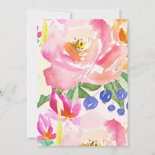 Blumengarten | Brautdusche Einladung (Rückseite)