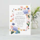 Blumengarten Brautdusche Einladung (Stehend Vorderseite)