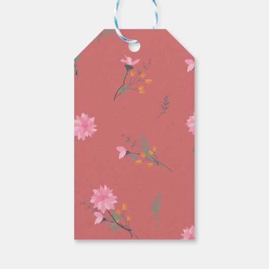 Blumengarten Brautdusche Einladung Geschenkanhänger (Rückseite)