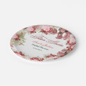 Blumengarten Brautdusche Einladung Pappteller (Schrägansicht)