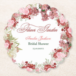 Blumengarten Brautdusche Einladung Untersetzer