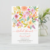 Blumengarten Brautparty Einladung (Stehend Vorderseite)