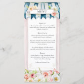 Blumengarten Brautparty Menü Menükarte (Vorderseite)