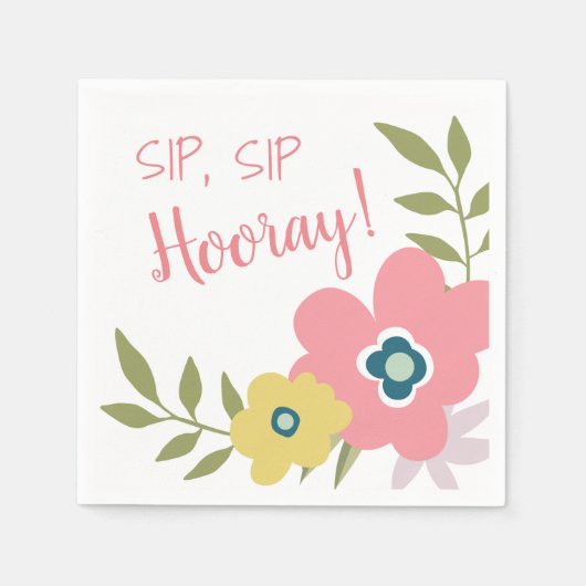 Blumengarten Brautparty oder Babydusche Serviette (Vorderseite)