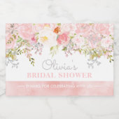 Blumengarten Brautparty Tee Party Mini Schaumweinetikett (Einzelnes Label)