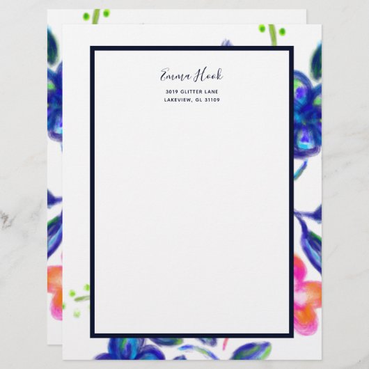 Blumengarten Briefbogen (Vorne/Hinten)