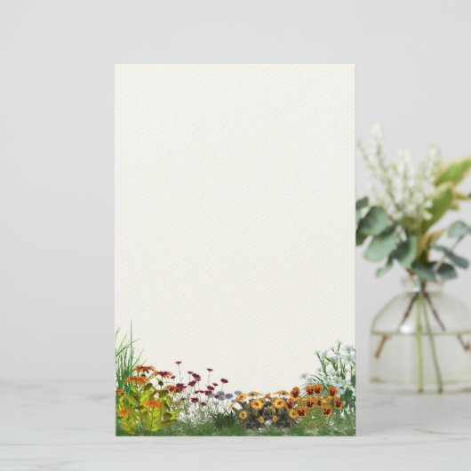 Blumengarten Briefpapier (Stehend Vorderseite)