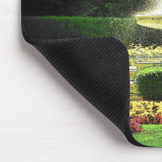 Blumengarten Brunnen Mousepad (Ecke)