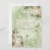 Blumengarten Butterfly 16 . Geburtstag Einladung (Rückseite)