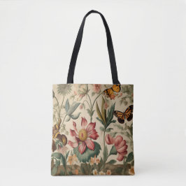 Blumengarten & Butterfly Totbeutel Tasche
