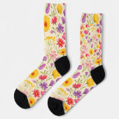 Blumengarten-Crewsocken Socken (Linkes Detail)