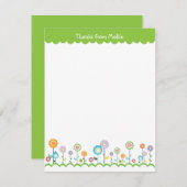 Blumengarten Danke Karte (Vorne/Hinten)