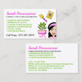 Blumengarten Dekor Florist Visitenkarte (Vorne/Hinten)