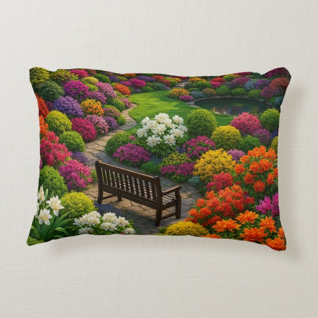 Blumengarten Dekorativ Dekokissen (Rückseite)