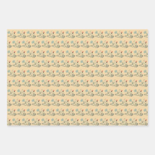 Blumengarten Dekoupage Geschenkpapier Set (Vorderseite 2)