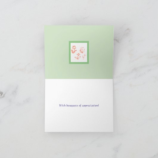 Blumengarten, denken Sie an Sie Karte (Innenseite)