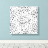 Blumengarten Doodle 6 Leinwanddruck (Insitu (Holzboden))