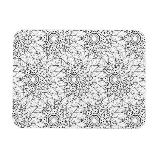 Blumengarten Doodle Magnet (Horizontal)