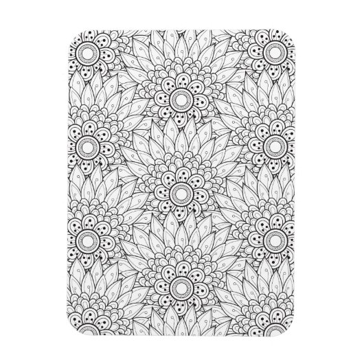 Blumengarten Doodle Magnet (Vertikal)