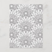 Blumengarten Doodle Postkarte (Vorderseite)