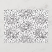 Blumengarten Doodle Postkarte (Vorderseite)