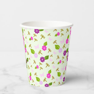 Blumengarten Dragonfly Papier Tischtuch Pappbecher