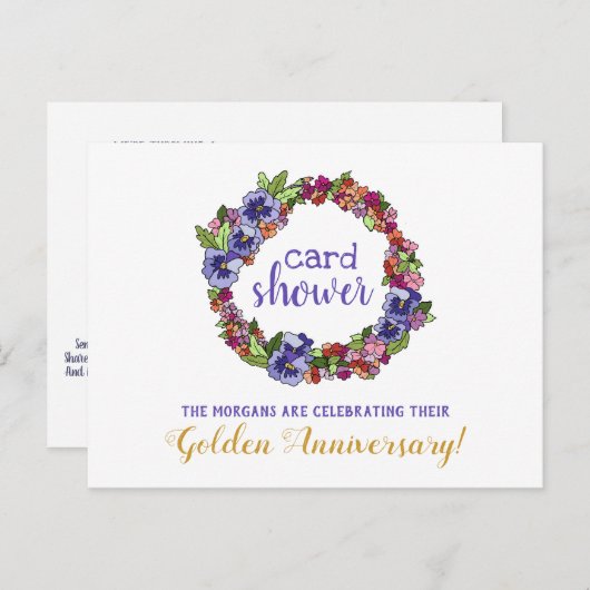 Blumengarten Dusche Goldene Jahreszeit Postkarte (Vorne/Hinten)