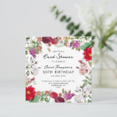 Blumengarten Dusche von Mail Birthday Einladung (Stehend Vorderseite)