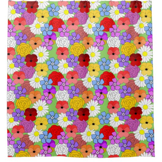 Blumengarten Duschvorhang (Vorderseite)