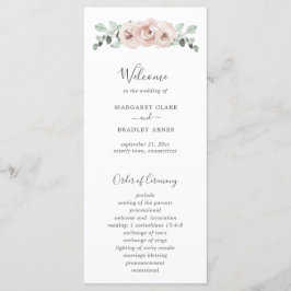 Blumengarten Dusty Rose Wedding Programm