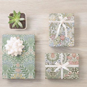 Blumengarten Eden Golden Lily Morris Muster Geschenkpapier Set