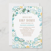 Blumengarten | Einladung der Babydusche (Vorderseite)