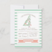 Blumengarten | Einladung zum ersten Geburtstag (Vorderseite)