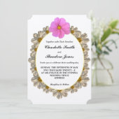 Blumengarten Einladung zur Hochzeit (Stehend Vorderseite)