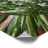 Blumengarten Energie Blumengarten Abstrakte Kunst Poster (Ecke)