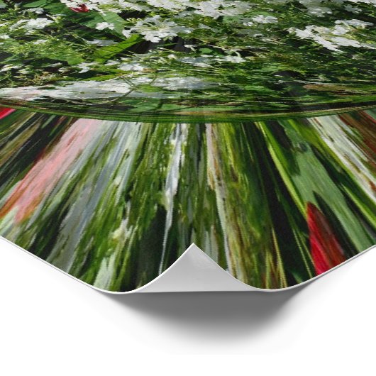 Blumengarten Energie Blumengarten Abstrakte Kunst Poster (Ecke)