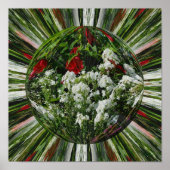 Blumengarten Energie Blumengarten Abstrakte Kunst Poster (Vorne)