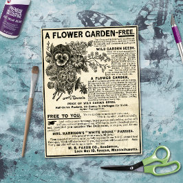 Blumengarten Ephemera Seidenpapier