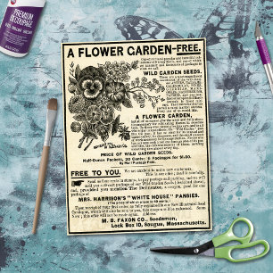 Blumengarten Ephemera Seidenpapier